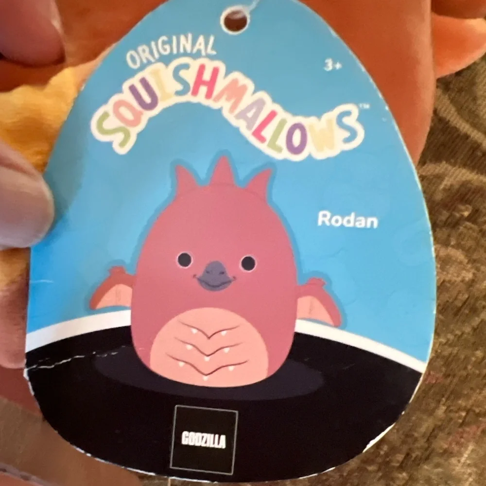 Squishmallows Rodan Kaiju Plush‎ Godzilla Series Brown Orange 8” NWT